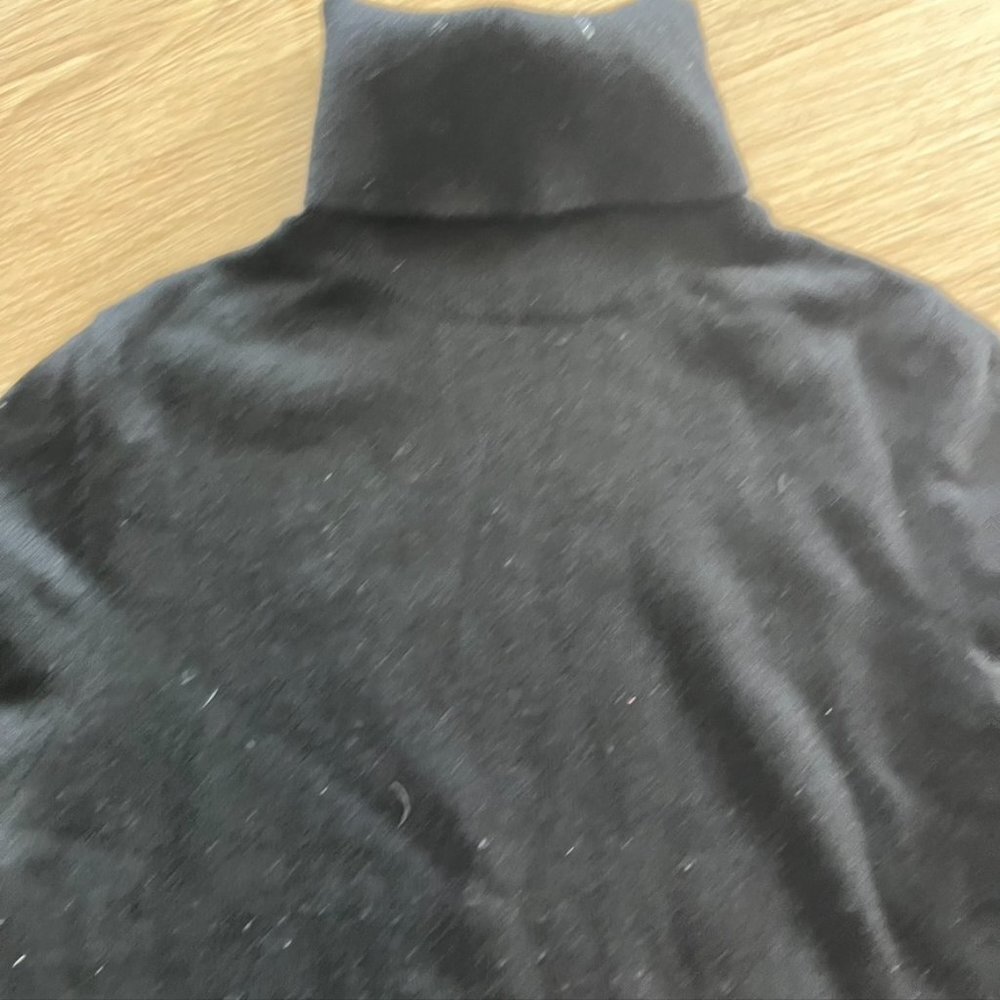 SAKS 5TH AVENUE Cashmere sweater turtleneck black Small - Picture 4 of 7